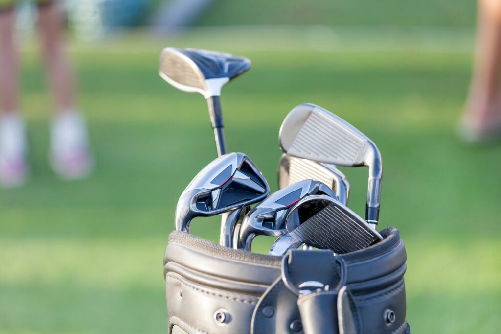 Professional golf gear at the golf course