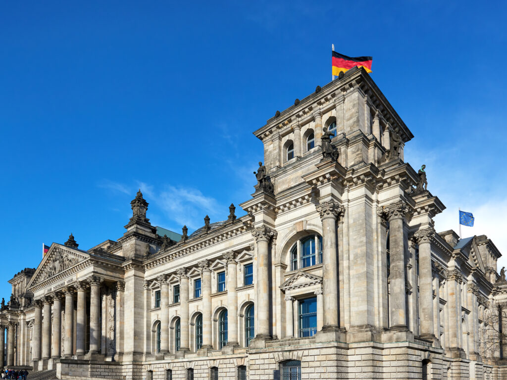 The Reichstag building in Berlin, Germany